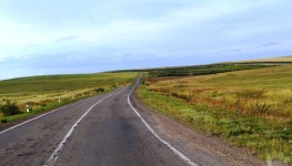 De weg in het veld