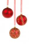Tre baubles rosso