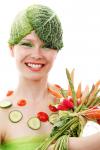 Woman wearing vegetable