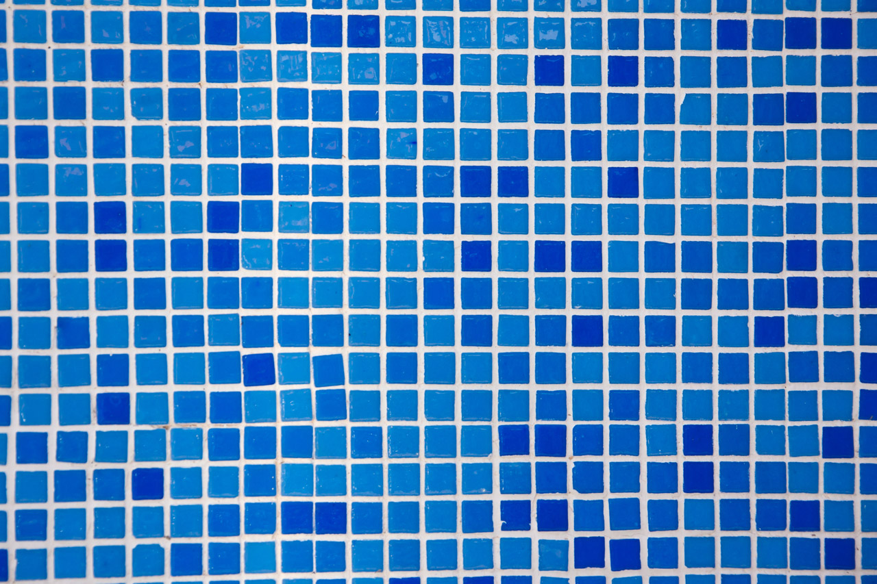 Blauwe tegels