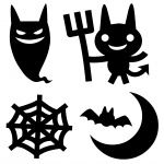 4 zwarte kwaad symbolen