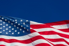 Bandiera americana e il cielo