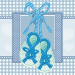 Baby Boy Card Chaussons