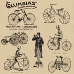 自行车复古壁纸广告