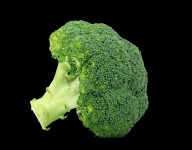 Broccoli op een zwarte achtergrond