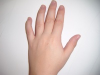 A mão da criança