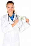 Lekarz posiadający pieniądze