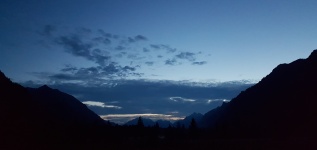 Dusk in the mountains