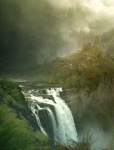 Fantasie Wasserfall-Szene
