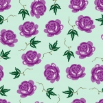 Floral Roses Wallpaper Purple