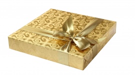 Gift Box Gold Ribbon
