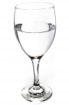 Glas mit Wasser weißem Hintergrund