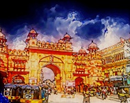 Indian old city market