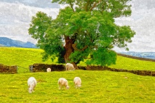 Viehweide Landschaftsmalerei