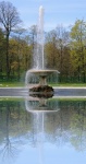 Reflection of fountain, peterhof