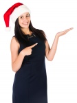 Santa woman pointing