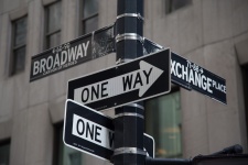 Straat teken van Broadway