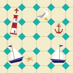 Kakel mönster med båtar