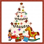 Brinquedos e árvore de Natal
