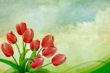 Tulipanes Pintura de la vendimia