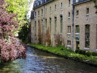 Kanał wody w Brugia, Belgia