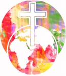 Akvarell korset och Världs