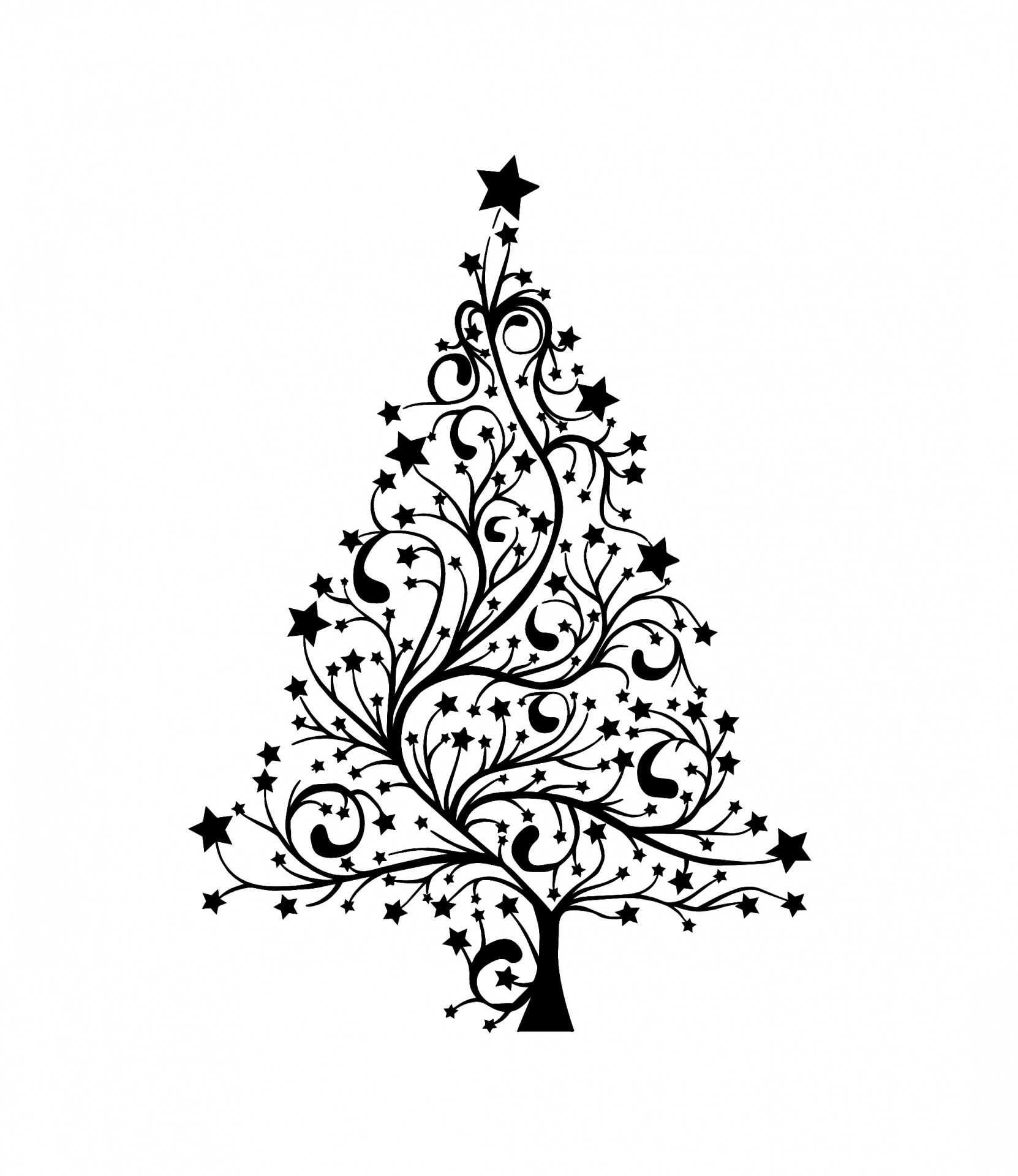 Cartão moderno da árvore de Natal