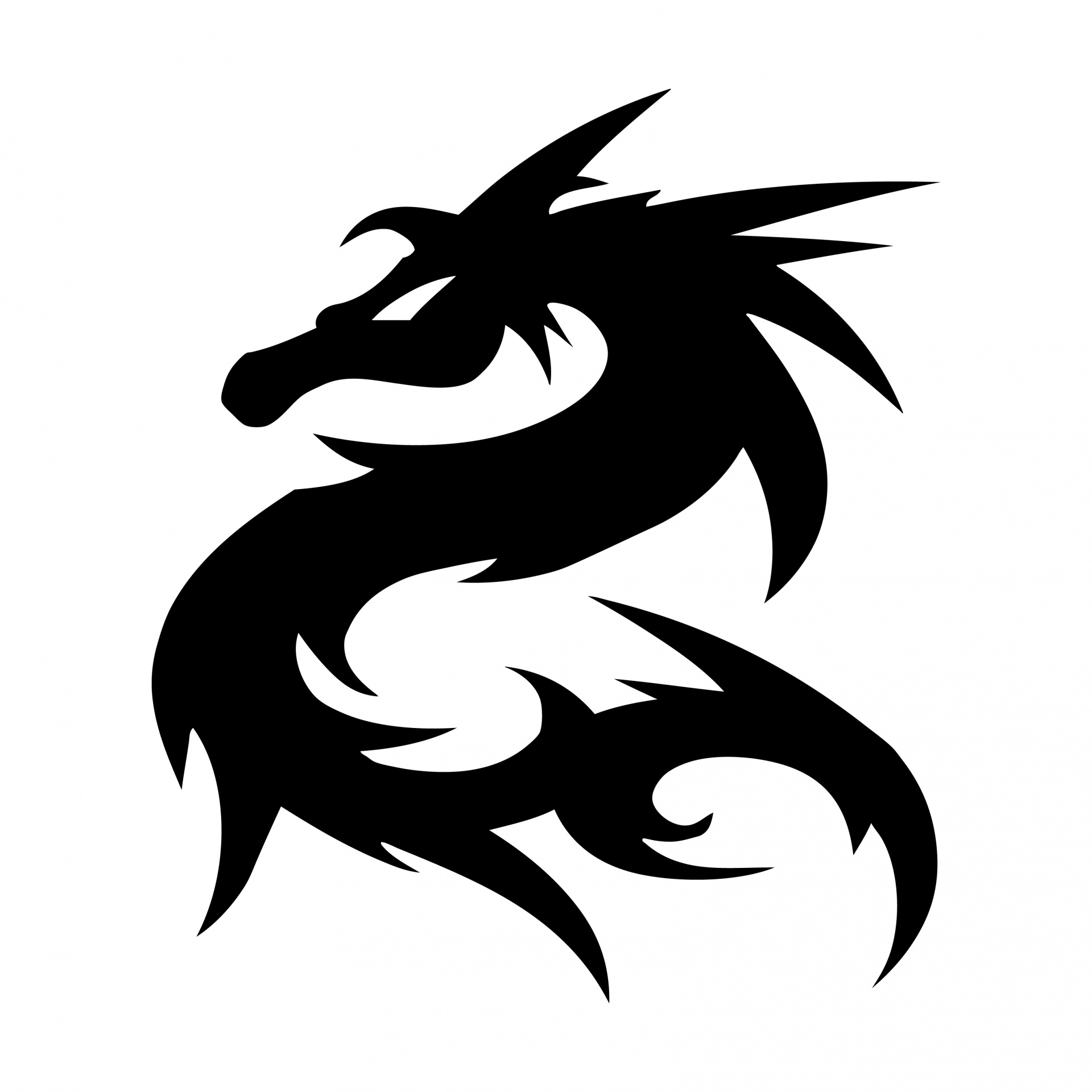 Dragon Logo Symbol Silhouette Free Stock Photo Public Domain