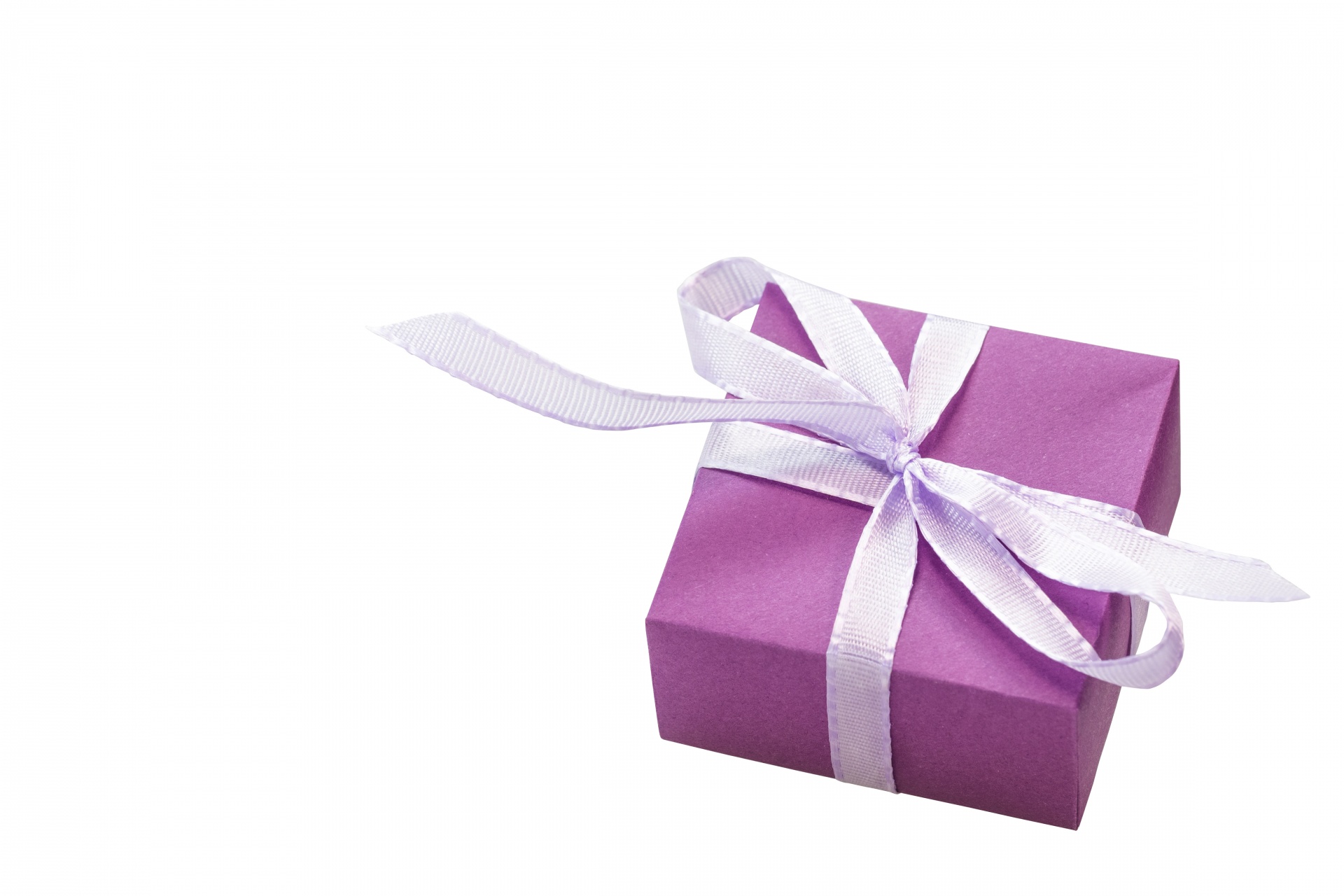 Gift Box Purple Ribbon