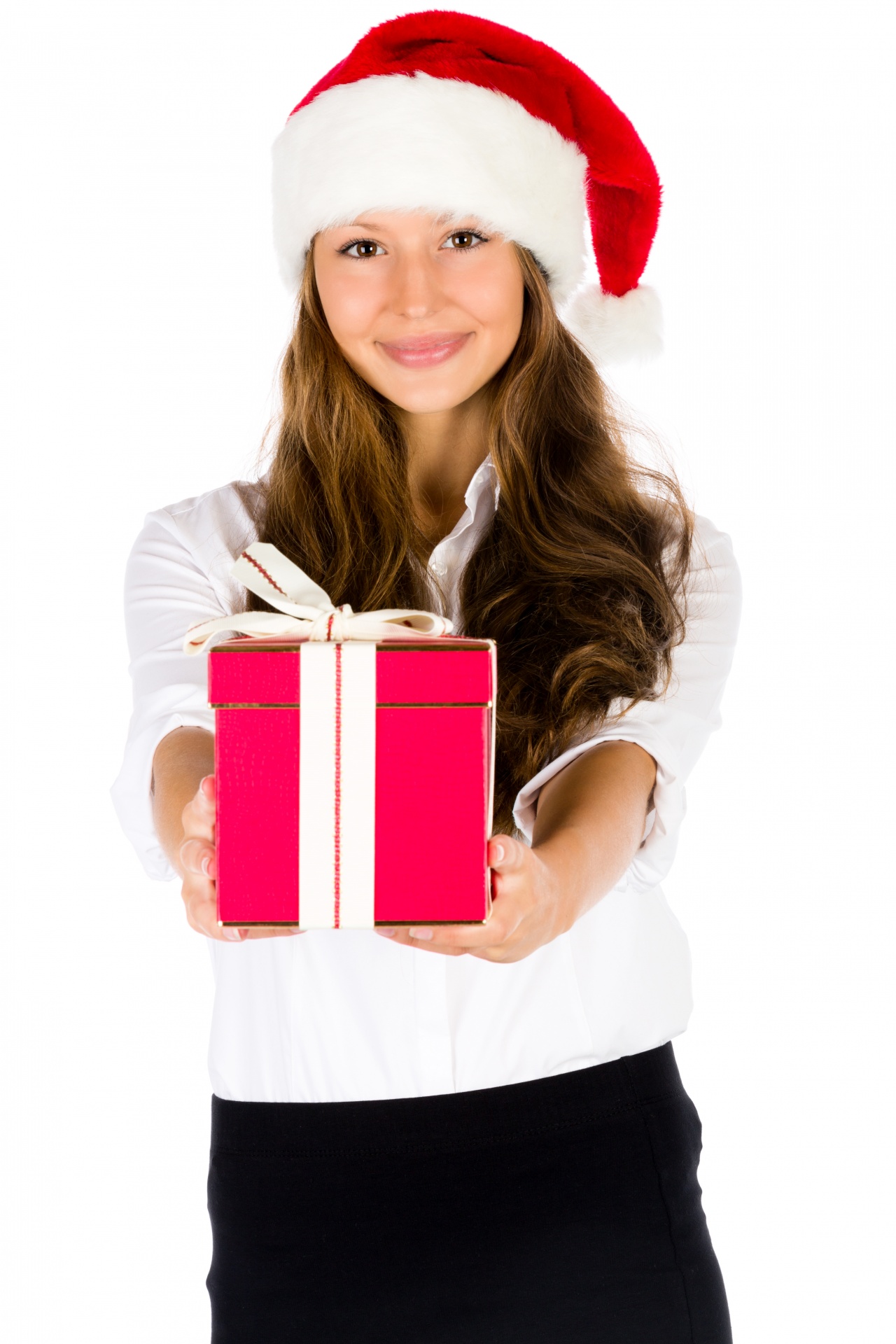Giving A Christmas Gift Free Stock Photo - Public Domain Pictures