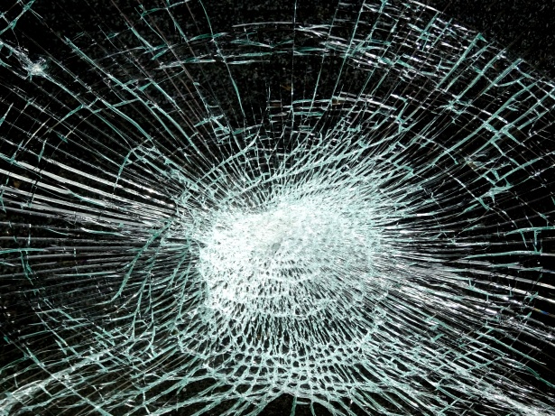 Shattering Window Glass Stock Photo - Download Image Now