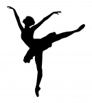 Silueta del bailarín de ballet