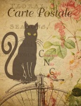 Gato negro postales de época