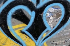 Blue And Black Graffiti Heart