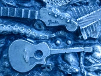 Blue Guitars Background