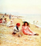 Barn på stranden