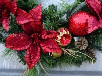 Christmas Flower And Baubles