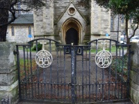 Church Gates Leading To Church Door