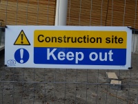 Bouwplaats Warning Sign