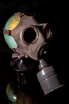 Gas Mask On Globe