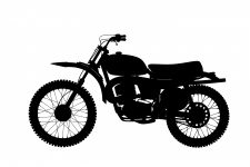 Motocicleta, la silueta de la moto