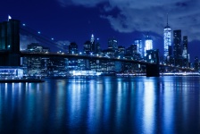 New york natten skyline