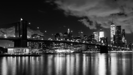New york natten skyline