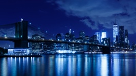 Nowy Jork nocy panoramę