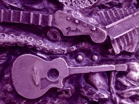 Purple Guitars Background