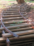 Sections Of Railway Track Stacked