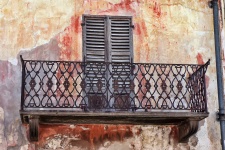 Oude balkon
