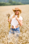 Woman in Grain Field