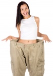Kobieta w spodniach po diecie