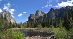 Yosemite Panoramic Pozadí